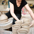 Sandy Brown in her studio 2016
